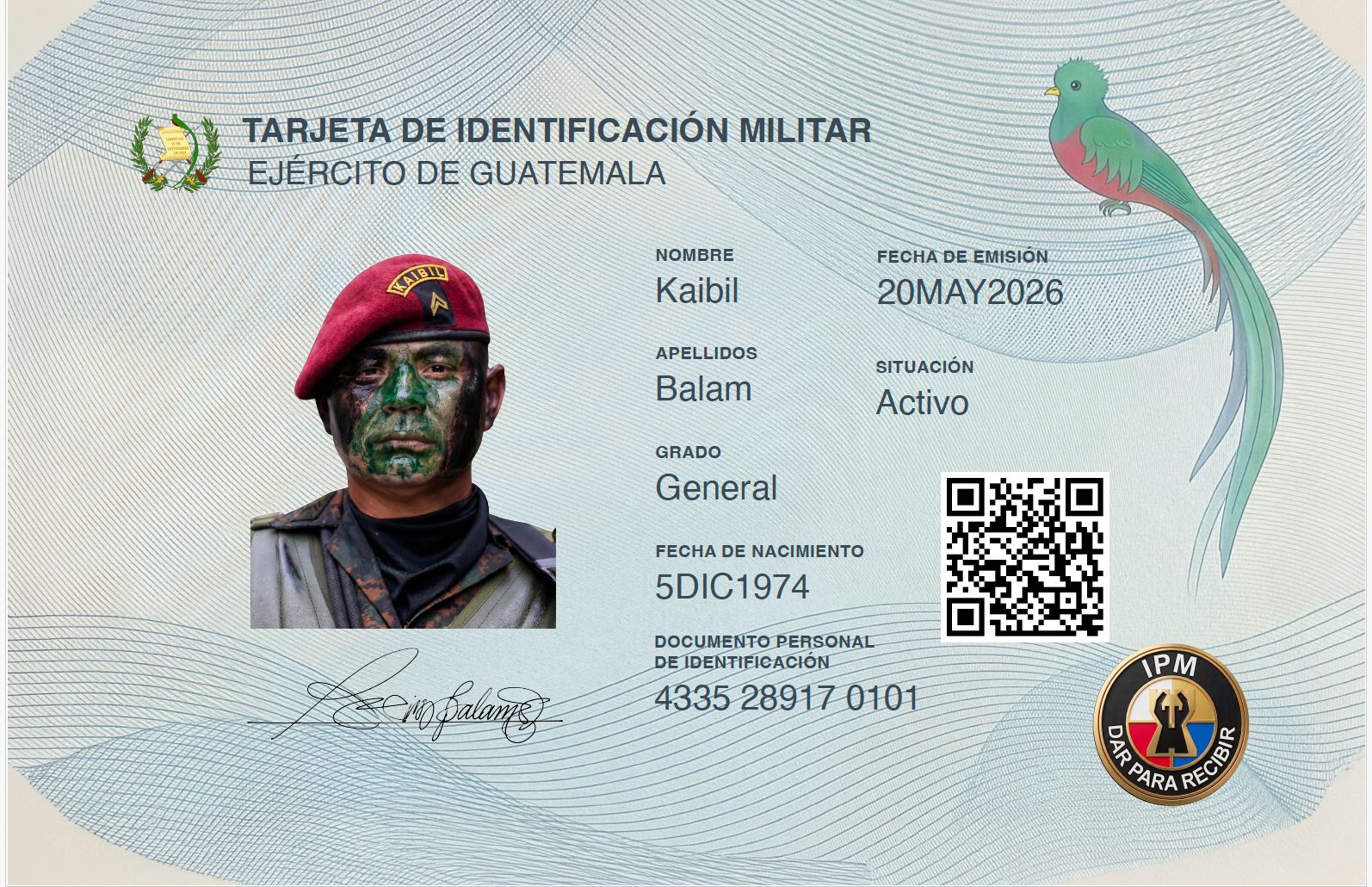 Documento de identidad validado